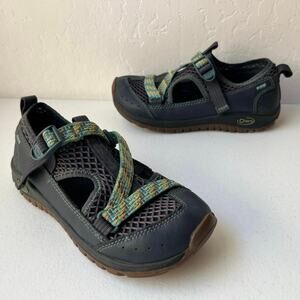 Chaco Girls Odyssey Sport Sandals Size 1 Blue Mesh Breathable Hiking Outdoors